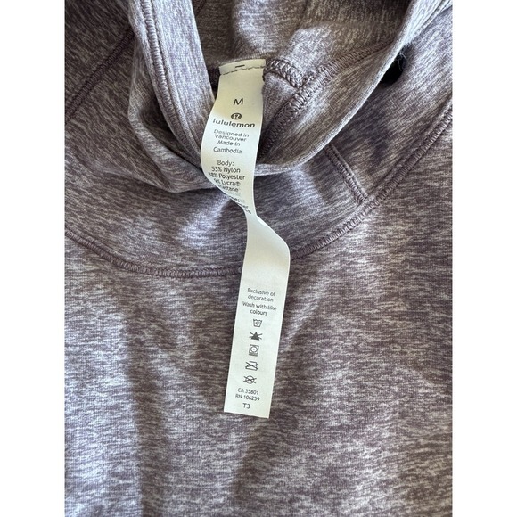 Lululemon Womens Ready to Rulu Hoodie Pullover Size Medium Heathered Mulberry - Picture 5 of 13